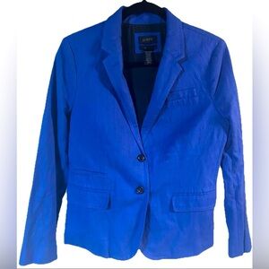J. Crew Women's Blue Blazer Classic‎ Lined Schoolboy  Preppy Academia Size 12